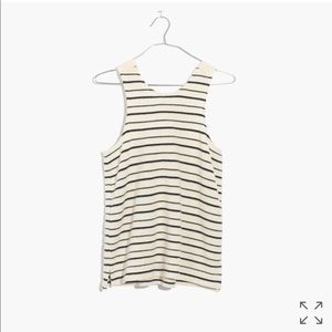 NWT Madewell Striped Bow Back Tank Top - XS