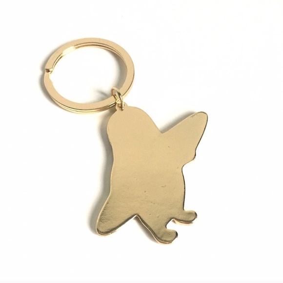 Gold Plated Enamel Keyring - Picture 2 of 3