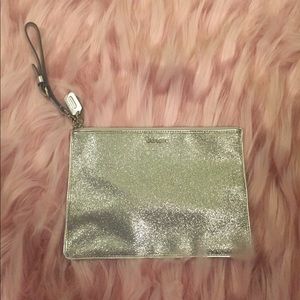Silver glitter Coach clutch! Only used once!