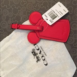 NWT COACH X DISNEY MICKEY MOUSE EARS LUGGAGE TAG