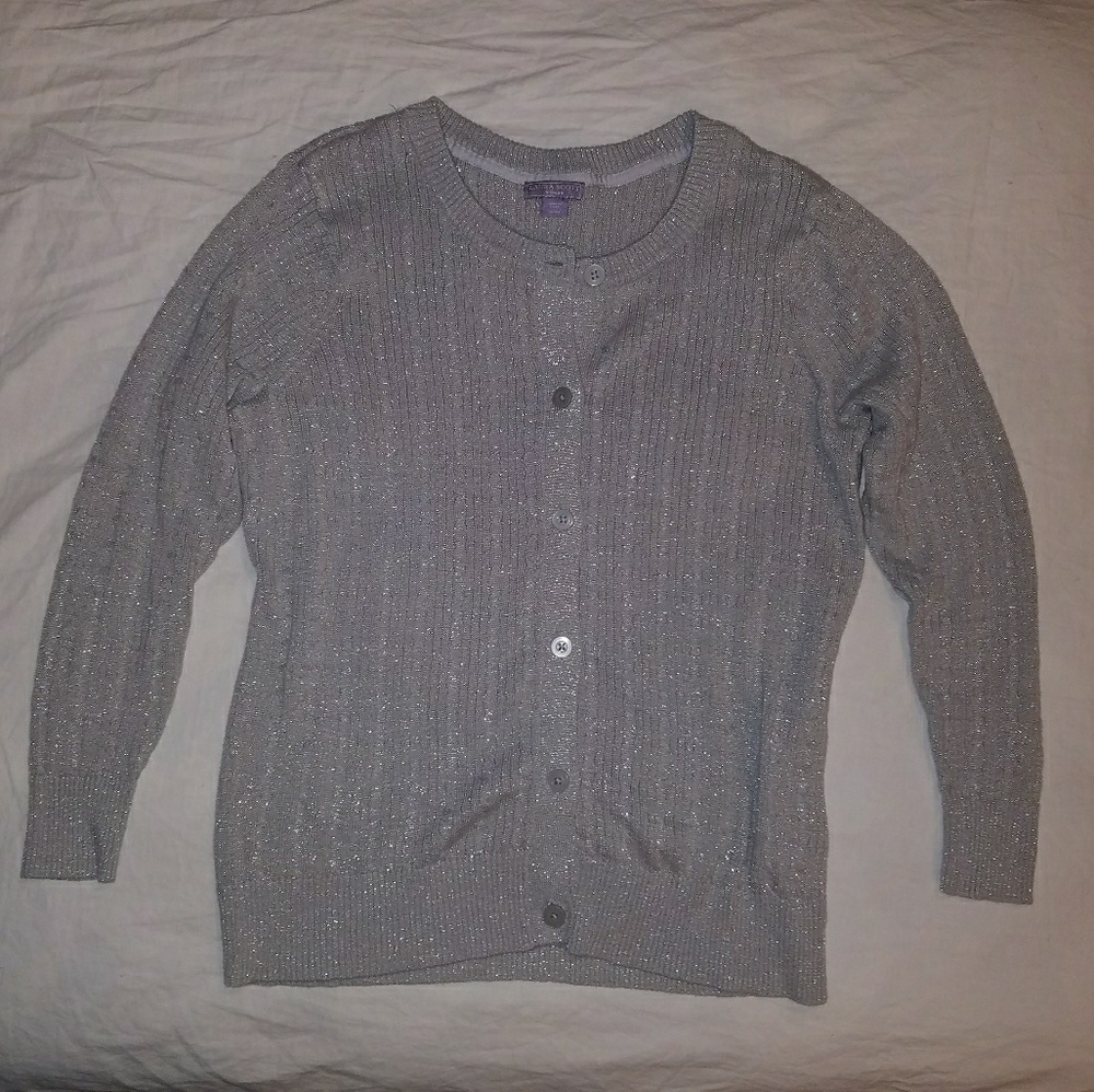 Laura Scott Cardigan sweater size16/18 sparkle
