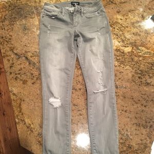 Bebe Distressed Skinny Jeans