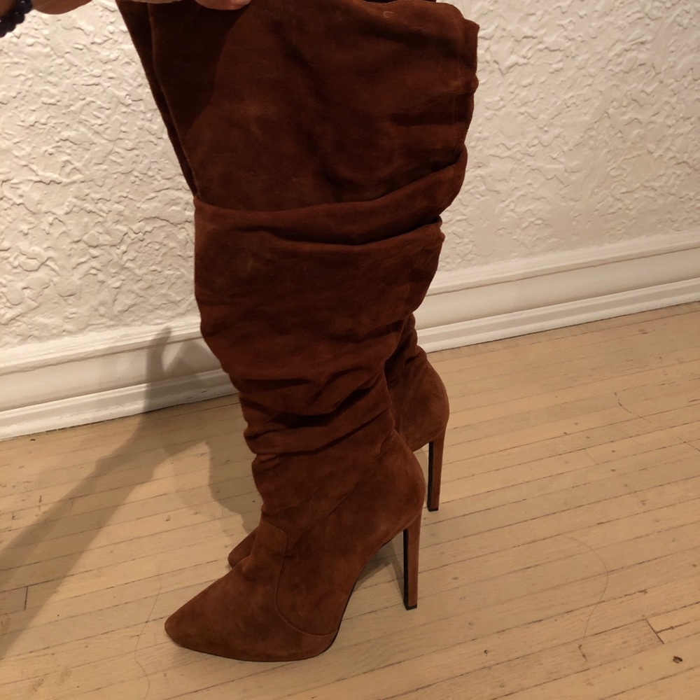 Jeffrey Campbell Suede Scrunchy Boots