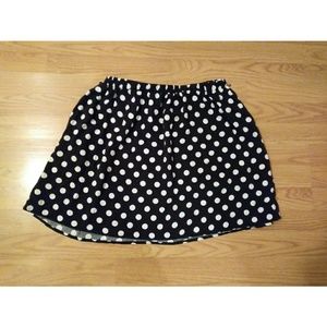 Black polka dot skirt