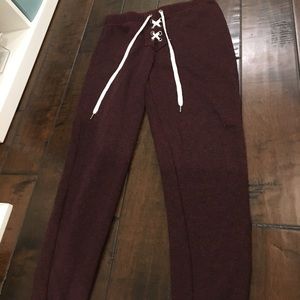 Super cute lace up sweatpants