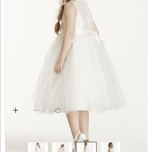 White Flower Girl Dress with Tulle