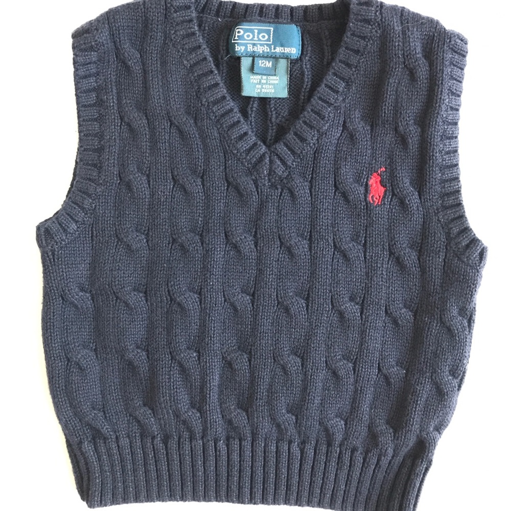 Polo by Ralph Lauren Warn Navy Blue Knitted Vest
