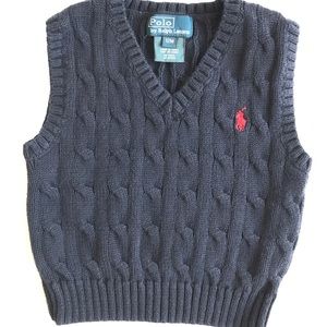 Polo by Ralph Lauren Warn Navy Blue Knitted Vest
