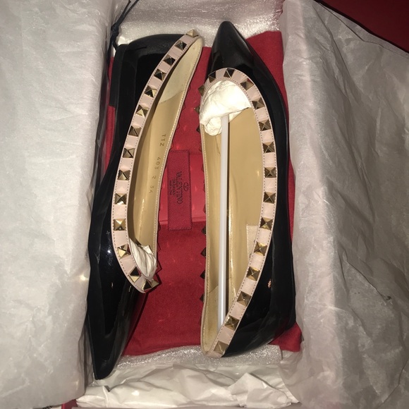 VALENTINO GARAVANI Rockstud Ballerina Flat Size 36 - Picture 6 of 6