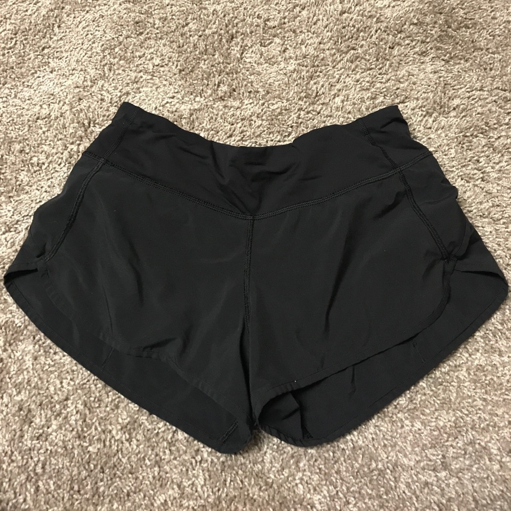 Lululemon black racer shorts