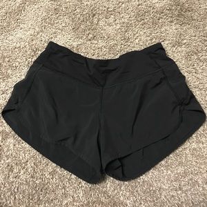 Lululemon black racer shorts
