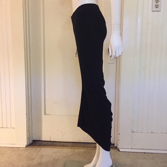 SOLD Zero + Maria Cornejo draping black maxi skirt - Picture 4 of 4