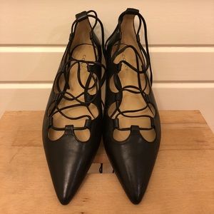 Coach Justine Lace-up Flats - Size 7