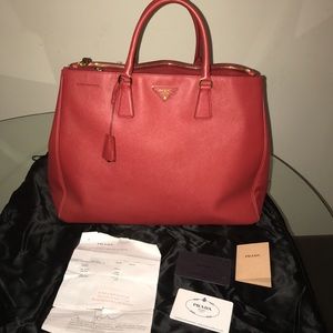PRADA red shopping tote 100%authentic