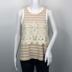 |Anthropologie| NWT Laced Nautique Tank S