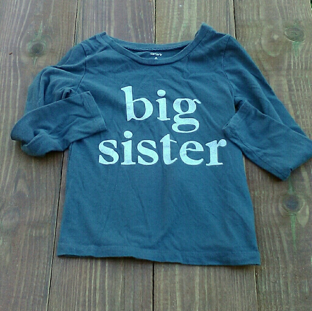 Carters sz 6 girls big sister top vguc