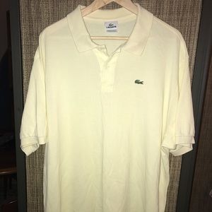Vintage Yellow Lacoste Men's Polo Shirt