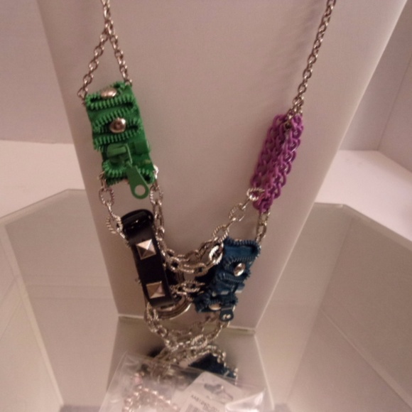 NWT DESIGNER FUNKY EFM NECKLACE EARRINGS & BRACELE - Picture 3 of 7
