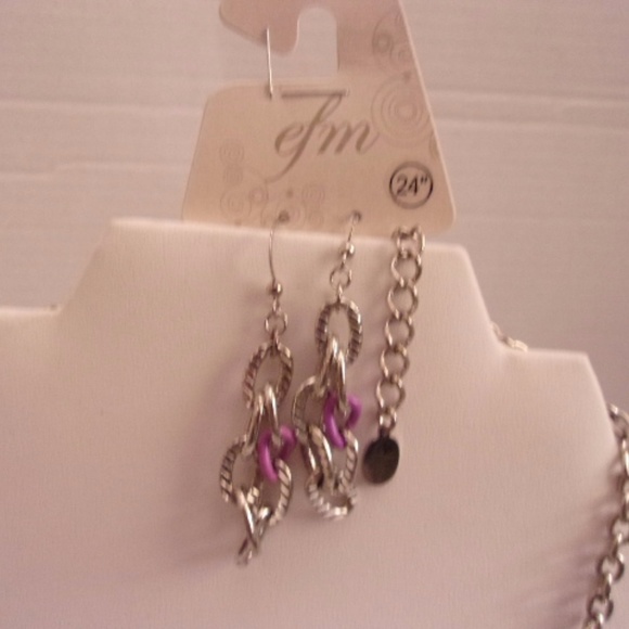 NWT DESIGNER FUNKY EFM NECKLACE EARRINGS & BRACELE - Picture 4 of 7