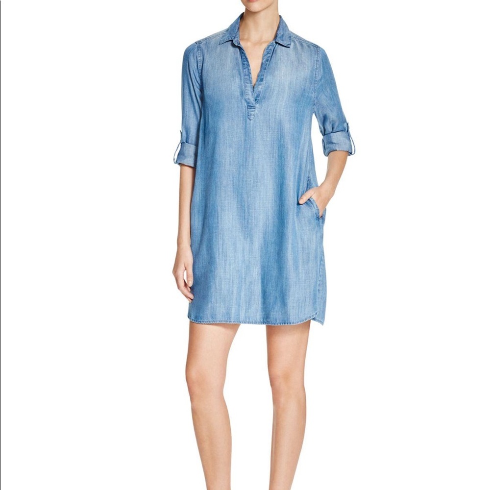 Chambray shirt dress.