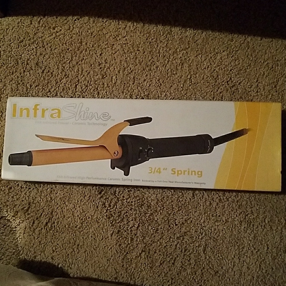 INFRASHINE SPRING GRIP CURLING IRON 3/4"