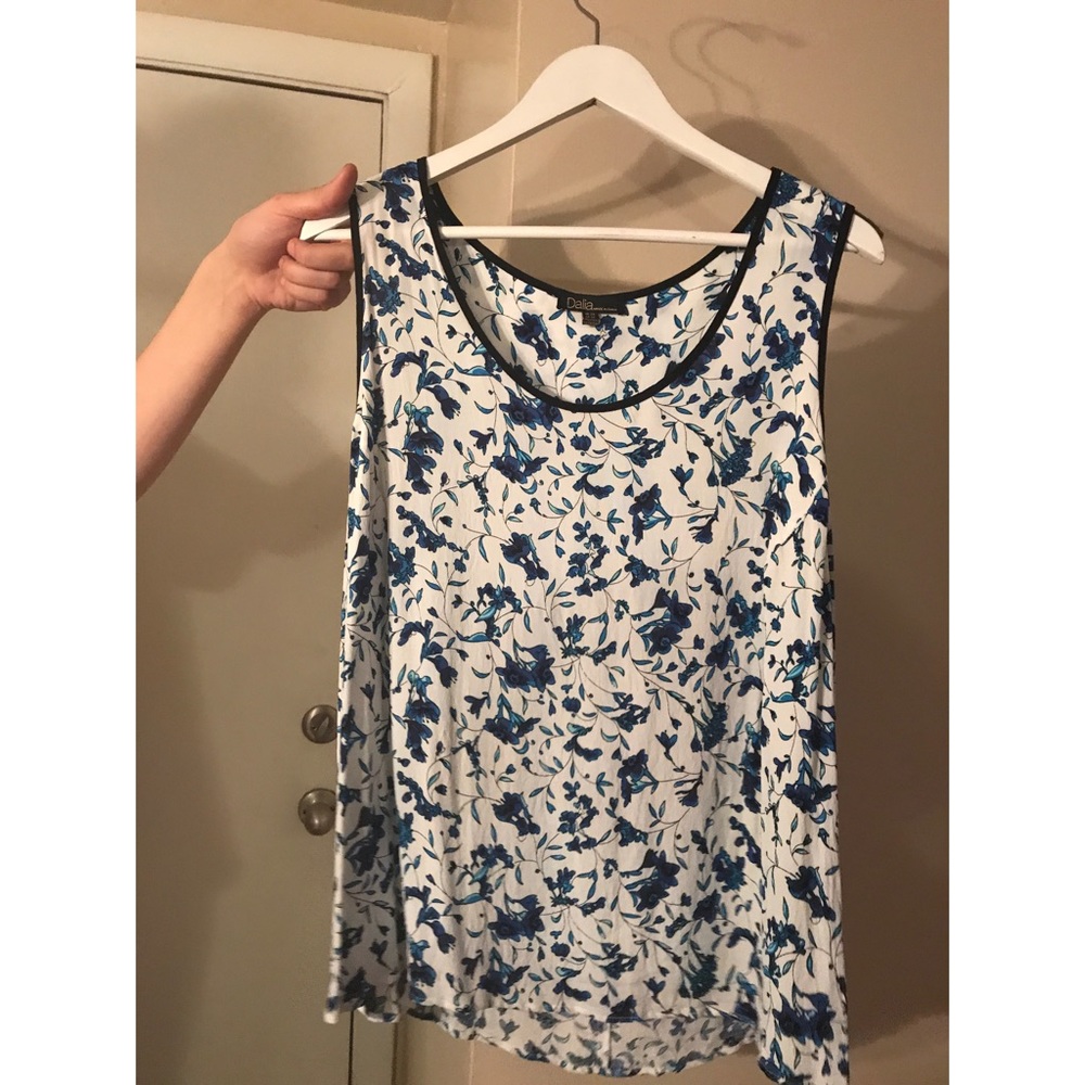 Floral cascading tank.