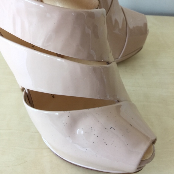 Zanotti beige patent leather platform shoes new 38 - Picture 2 of 8