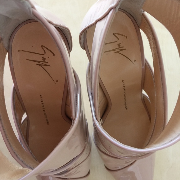 Zanotti beige patent leather platform shoes new 38 - Picture 7 of 8