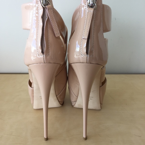 Zanotti beige patent leather platform shoes new 38 - Picture 3 of 8