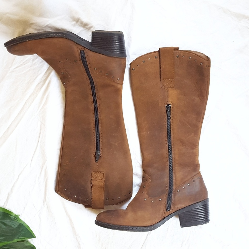 B .O.C. Leather Western Riding Boots - Picture 2 of 5