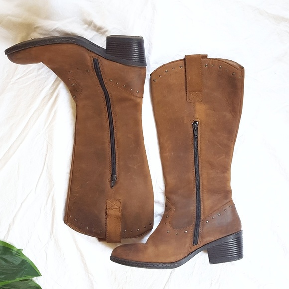 B .O.C. Leather Western Riding Boots - Picture 2 of 5