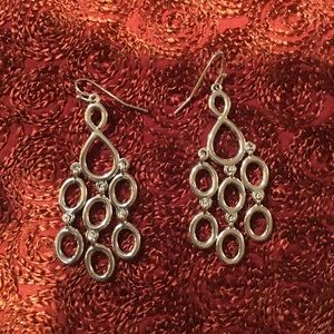 Silver chandelier earrings