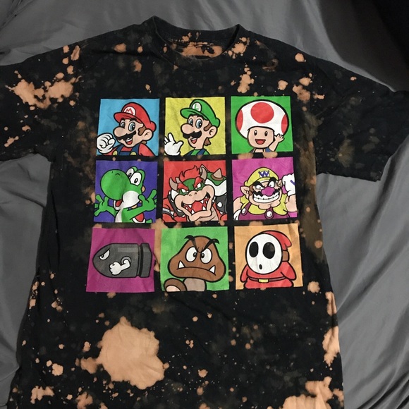 Nintendo Super Mario bleached shirt - Picture 1 of 3