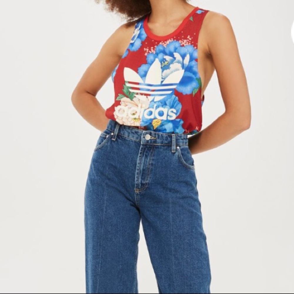 Adidas floral tank