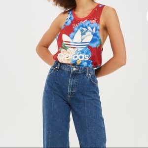 Adidas floral tank