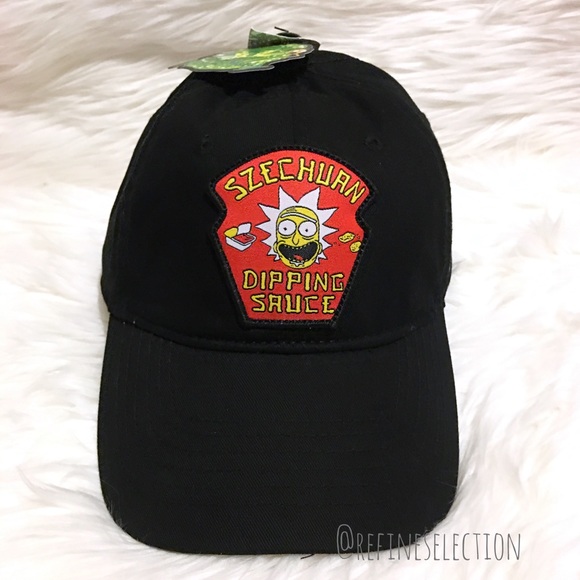 Rick And Morty Szechuan Sauce Black Dad Hat Cap - Picture 2 of 7