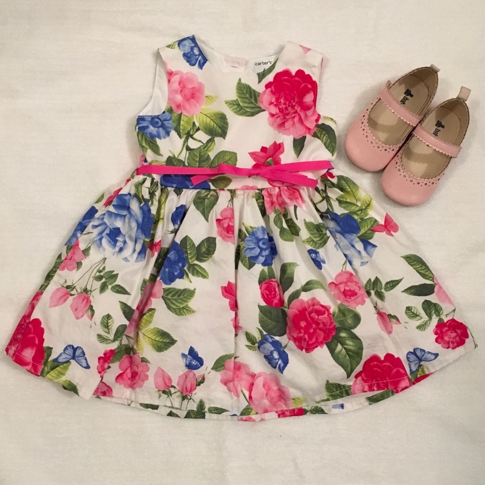 Carter’s Baby Girl Floral Poplin Dress