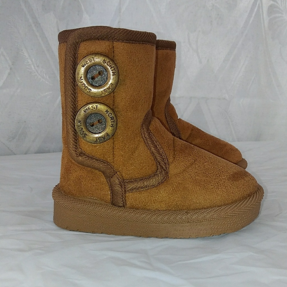 Infant Toddlers Baby Faux Suede Flat Winter Boots