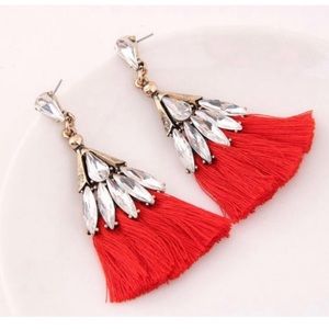 //Infery// Boho tassel drop statement earrings
