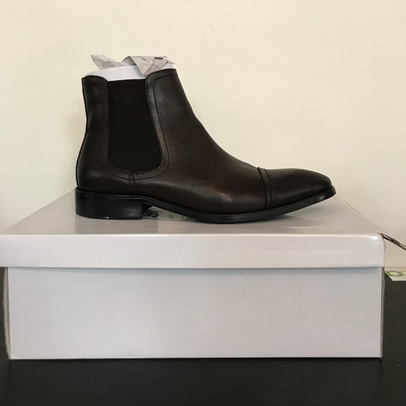 Steve Madden Brown Leather Chelsea Boots, Size 9 - Picture 1 of 2