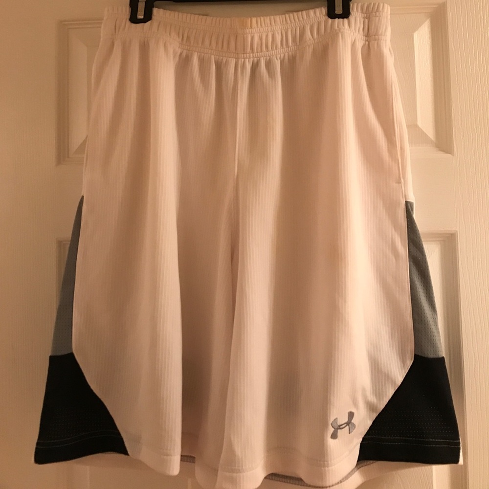 Slightly worn basketball shorts