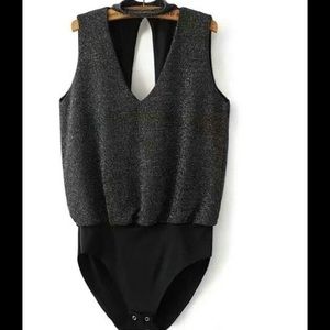 Choker blouse bodysuit