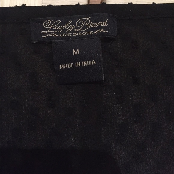 SOLD! NEW! LUCKY BRAND - Black Blouse - Picture 3 of 5