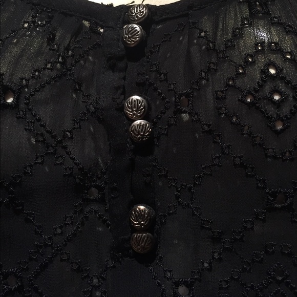 SOLD! NEW! LUCKY BRAND - Black Blouse - Picture 4 of 5