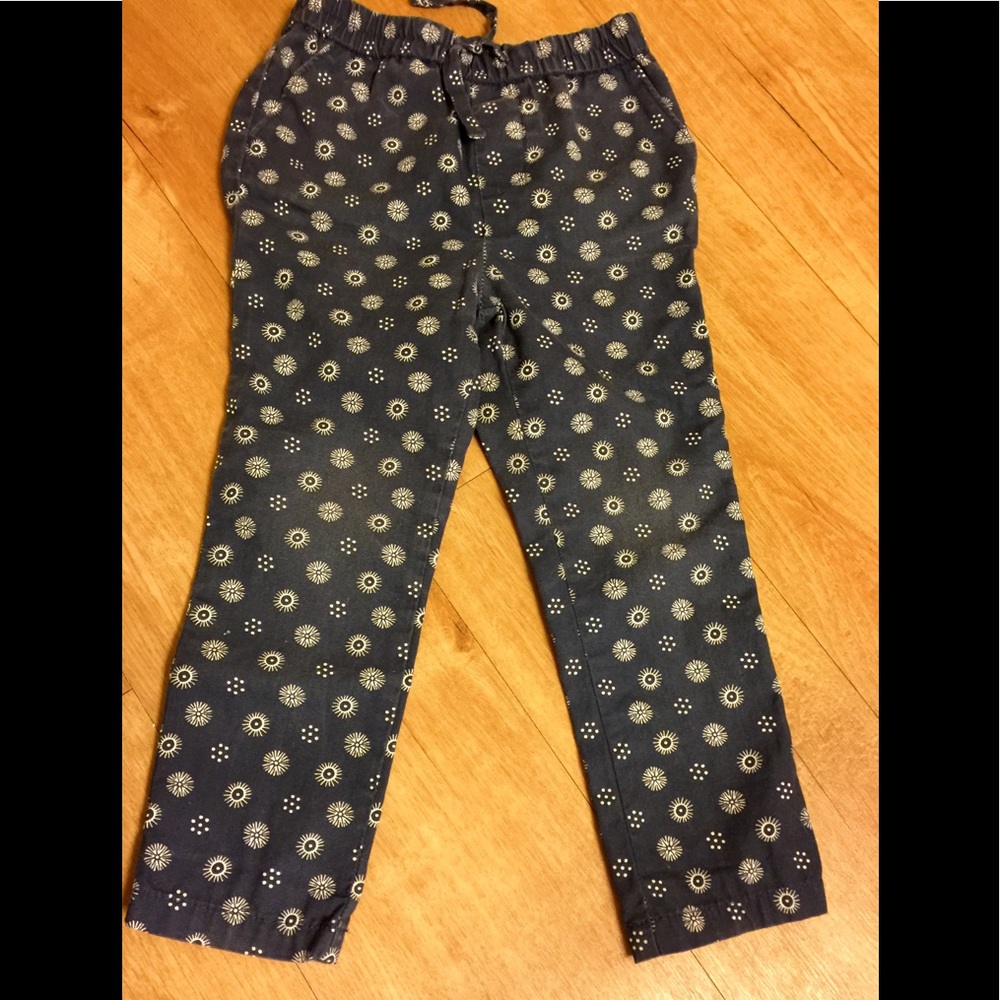 Navy Gap Pants with Design