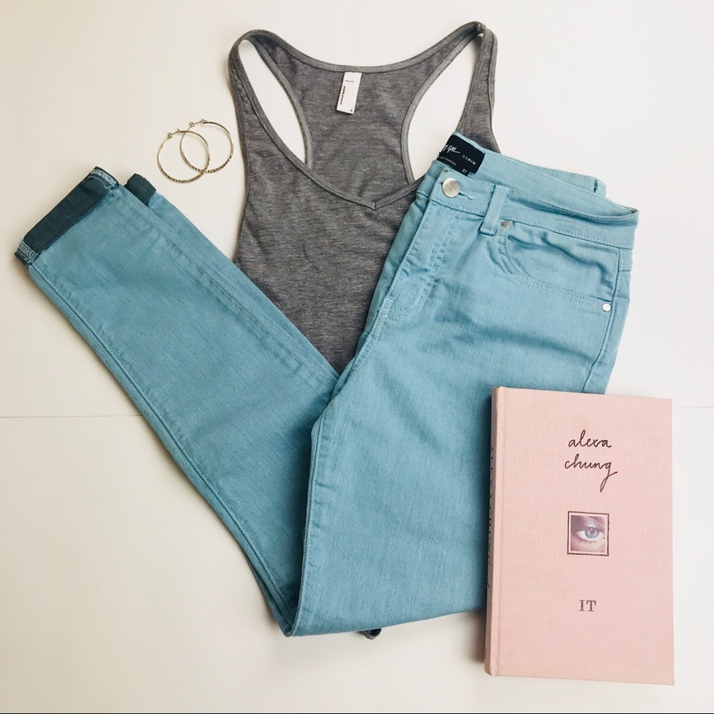 Nasty Gal Blue Sky High Skinny Jeans / 27