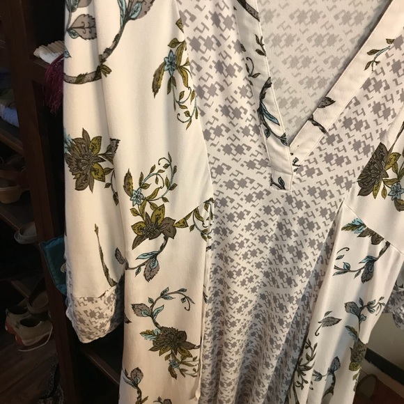 Free People Abbie Printed Mini Dress Ivory XS - Picture 7 of 8