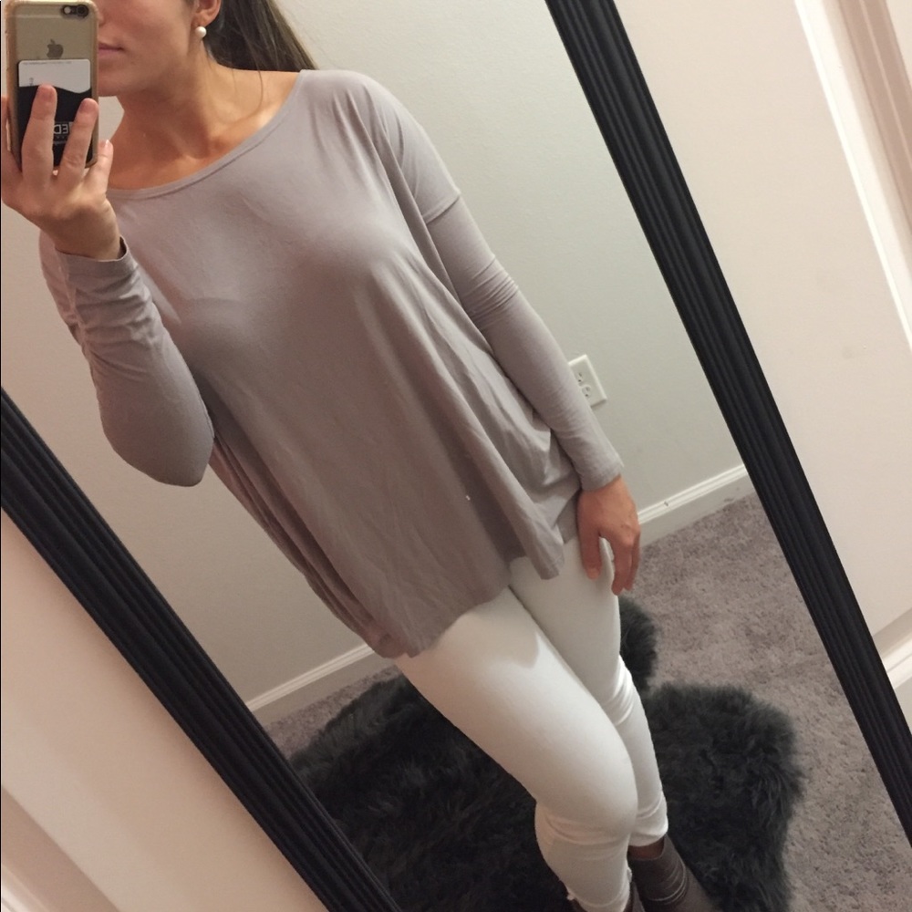 Taupe Piko Long Sleeve Shirt