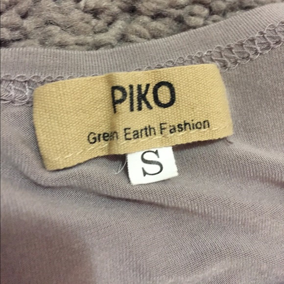 Taupe Piko Long Sleeve Shirt - Picture 2 of 3