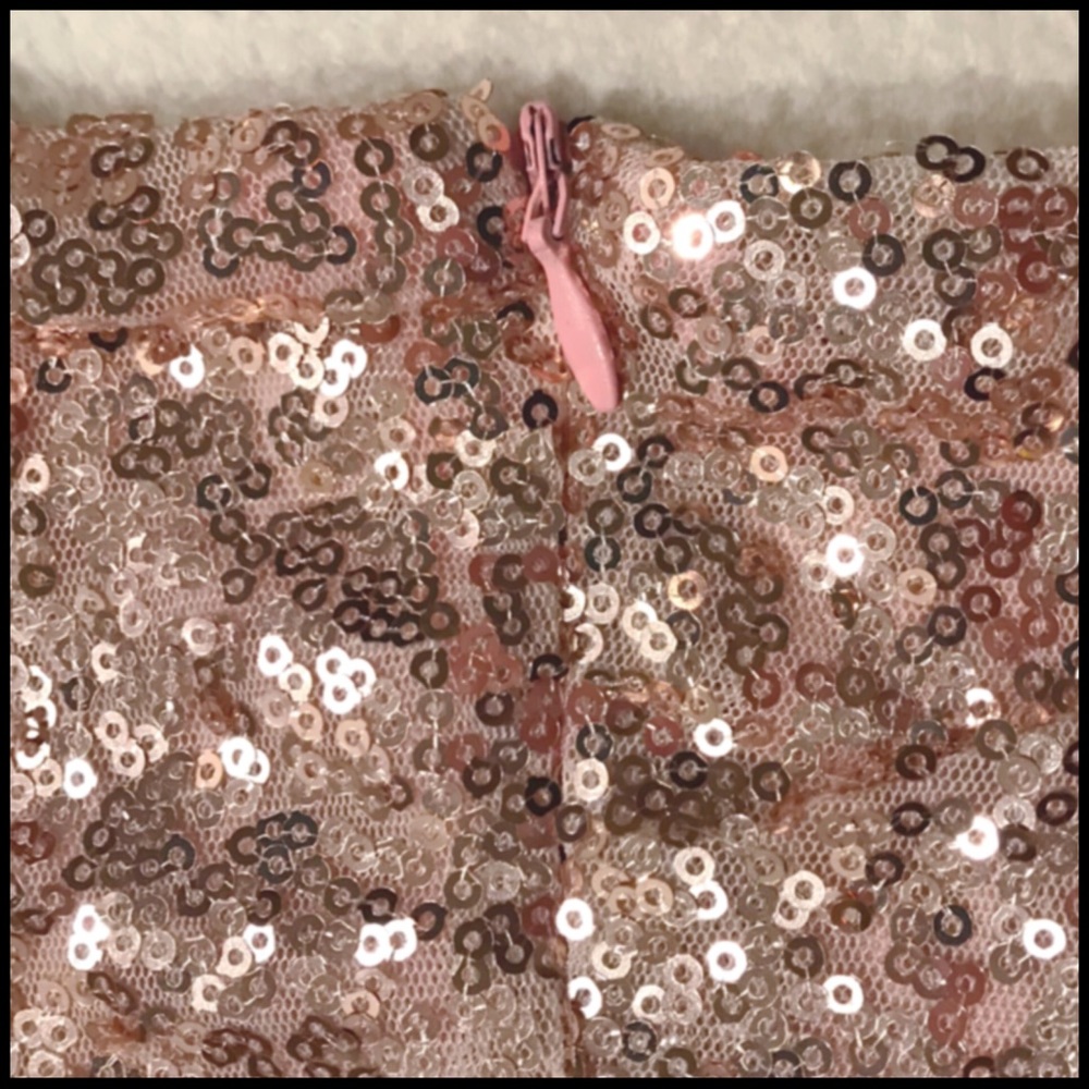 Rose Gold Hue Sequin Bodysuit - Picture 5 of 8